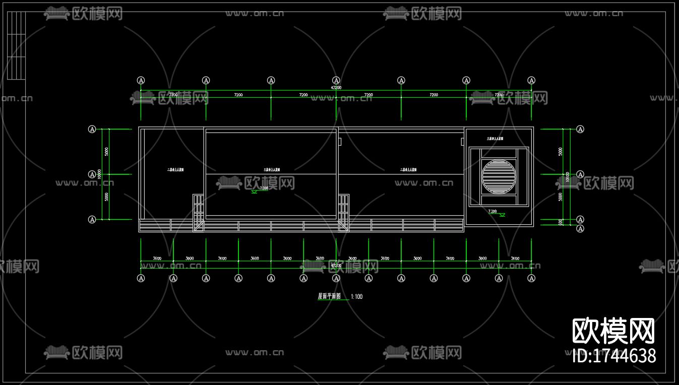 徽派建筑cad施工图下载（渲染图7）