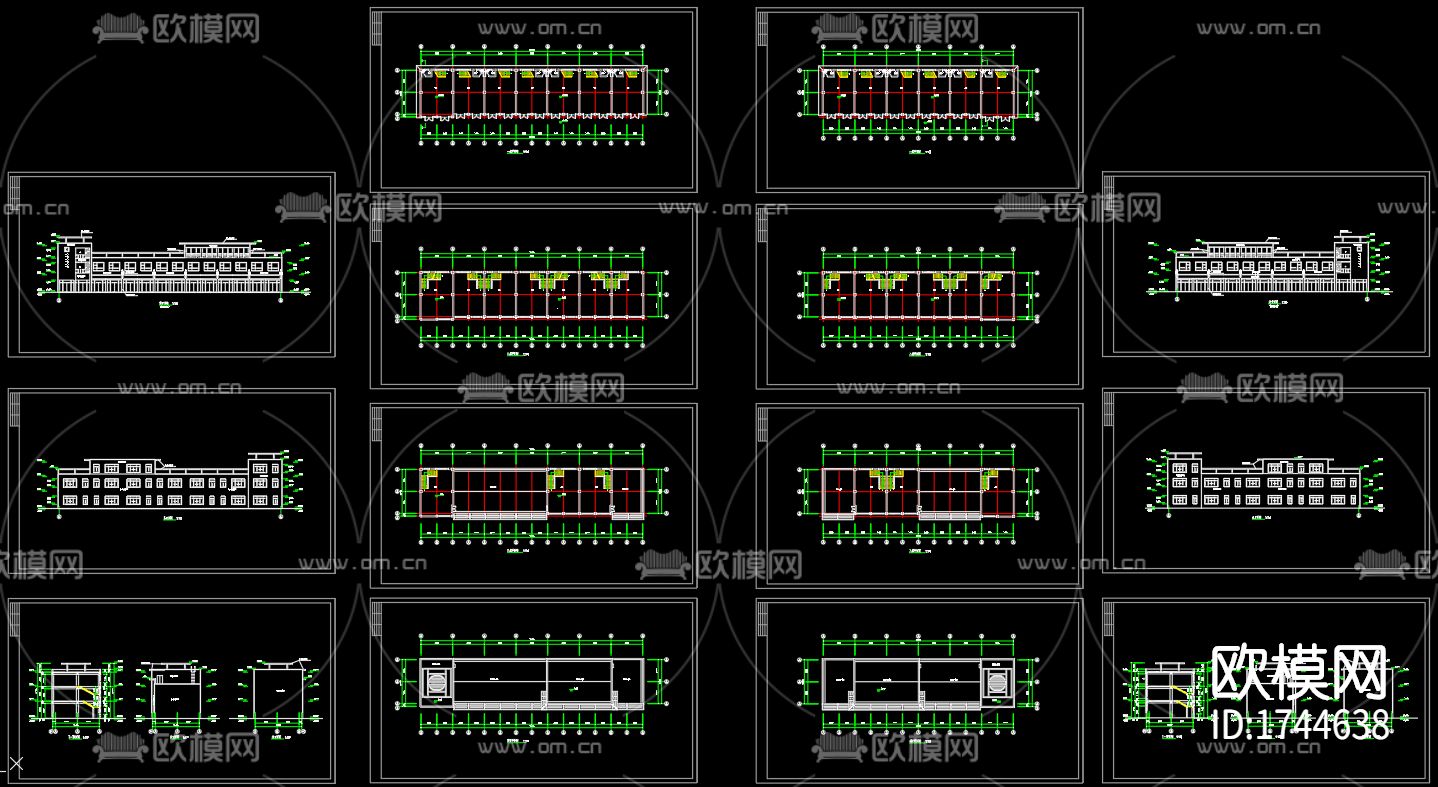 徽派建筑cad施工图下载（渲染图1）