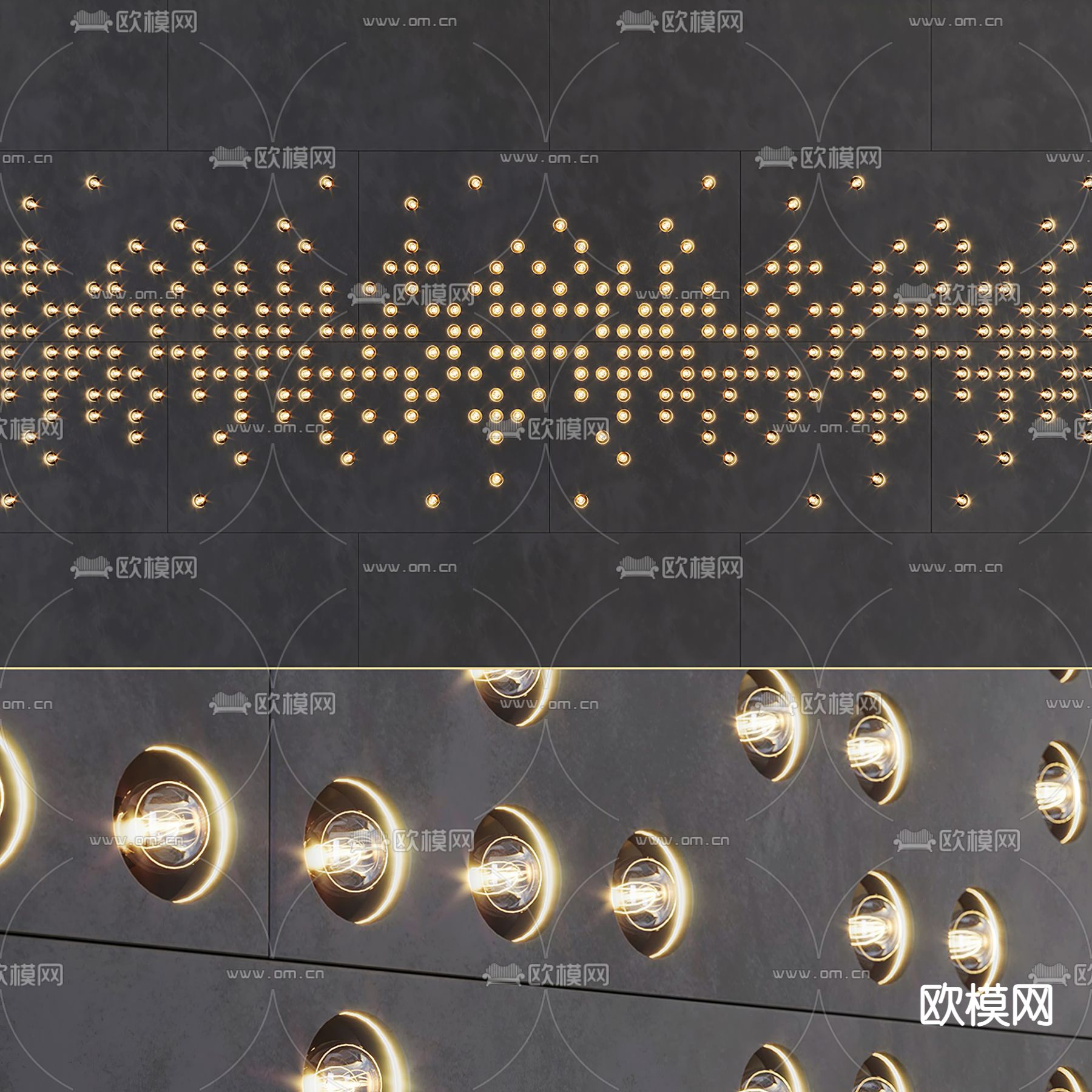 现代金属壁灯3d模型