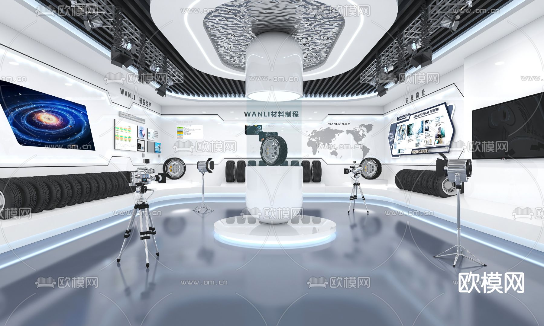 现代科技展厅3d模型