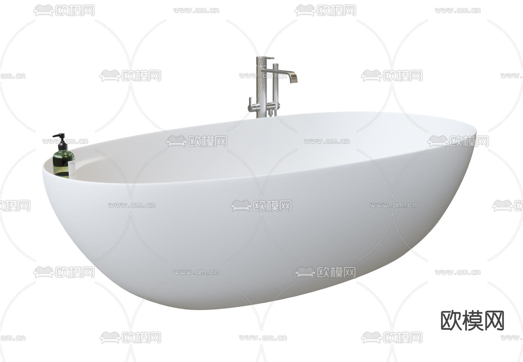 现代浴缸3d模型下载