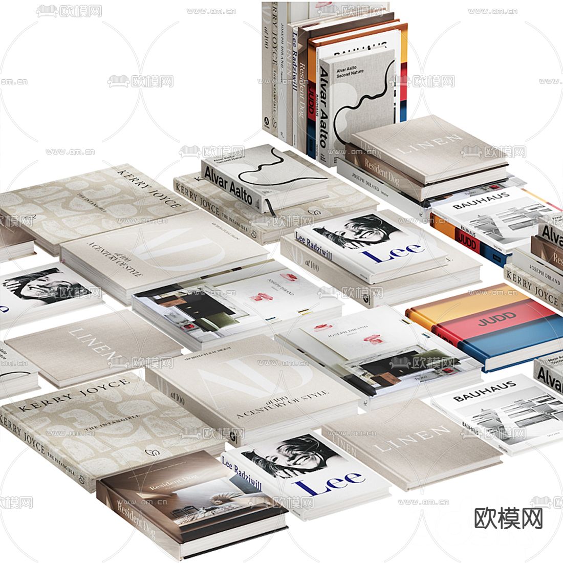 现代书籍3d模型下载（渲染图4）