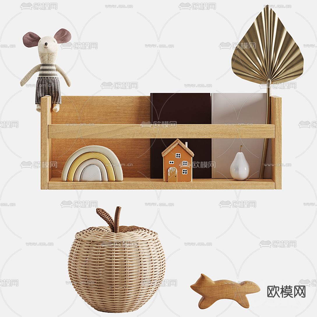 北欧玩偶饰品摆件3d模型