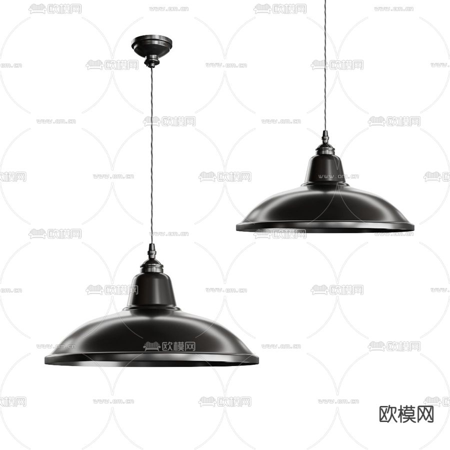 工业风金属吊灯3d模型下载