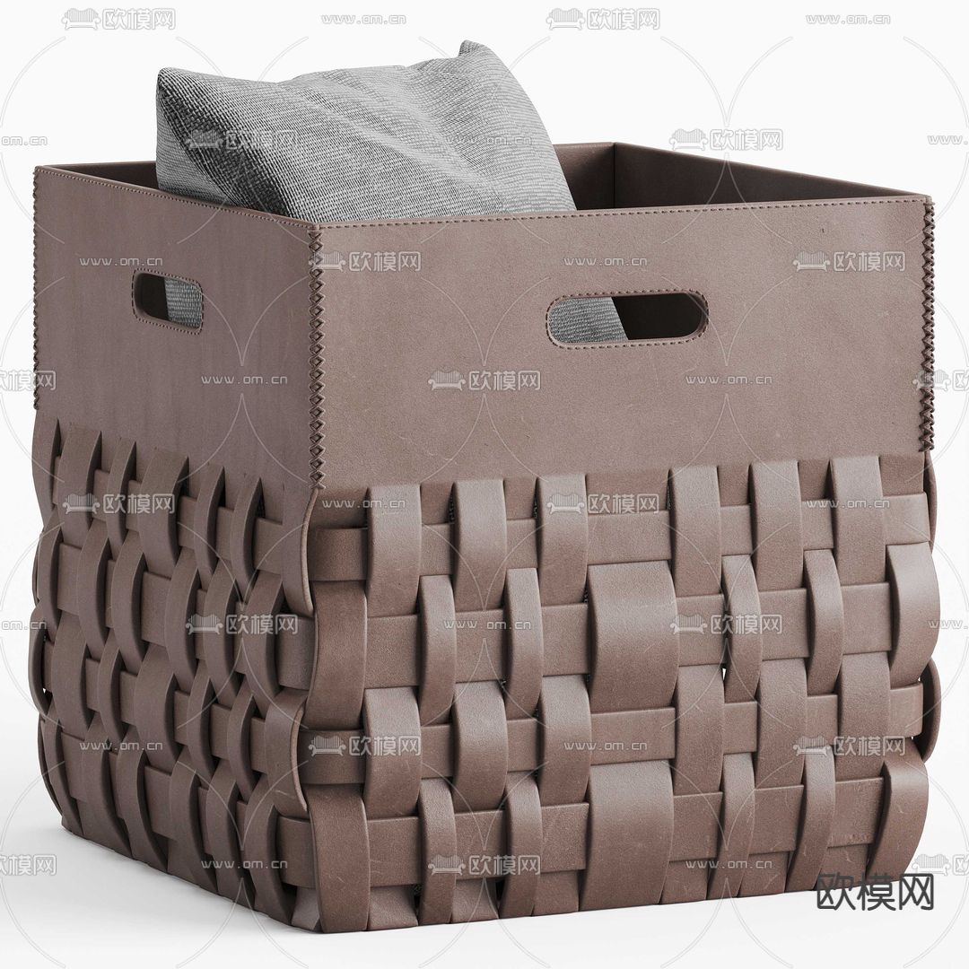 现代编织收纳盒3d模型下载（渲染图2）
