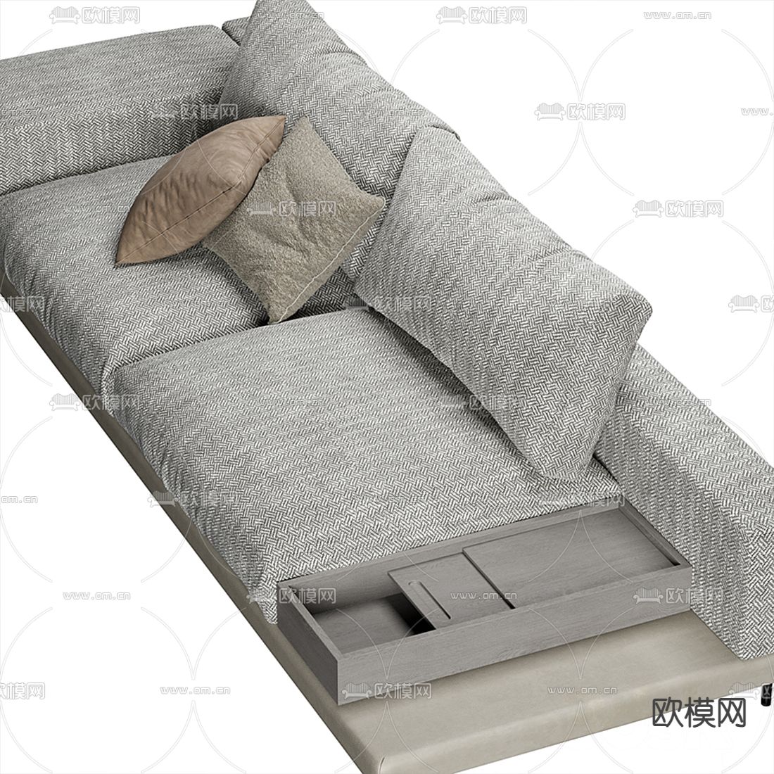 现代布艺双人沙发3d模型