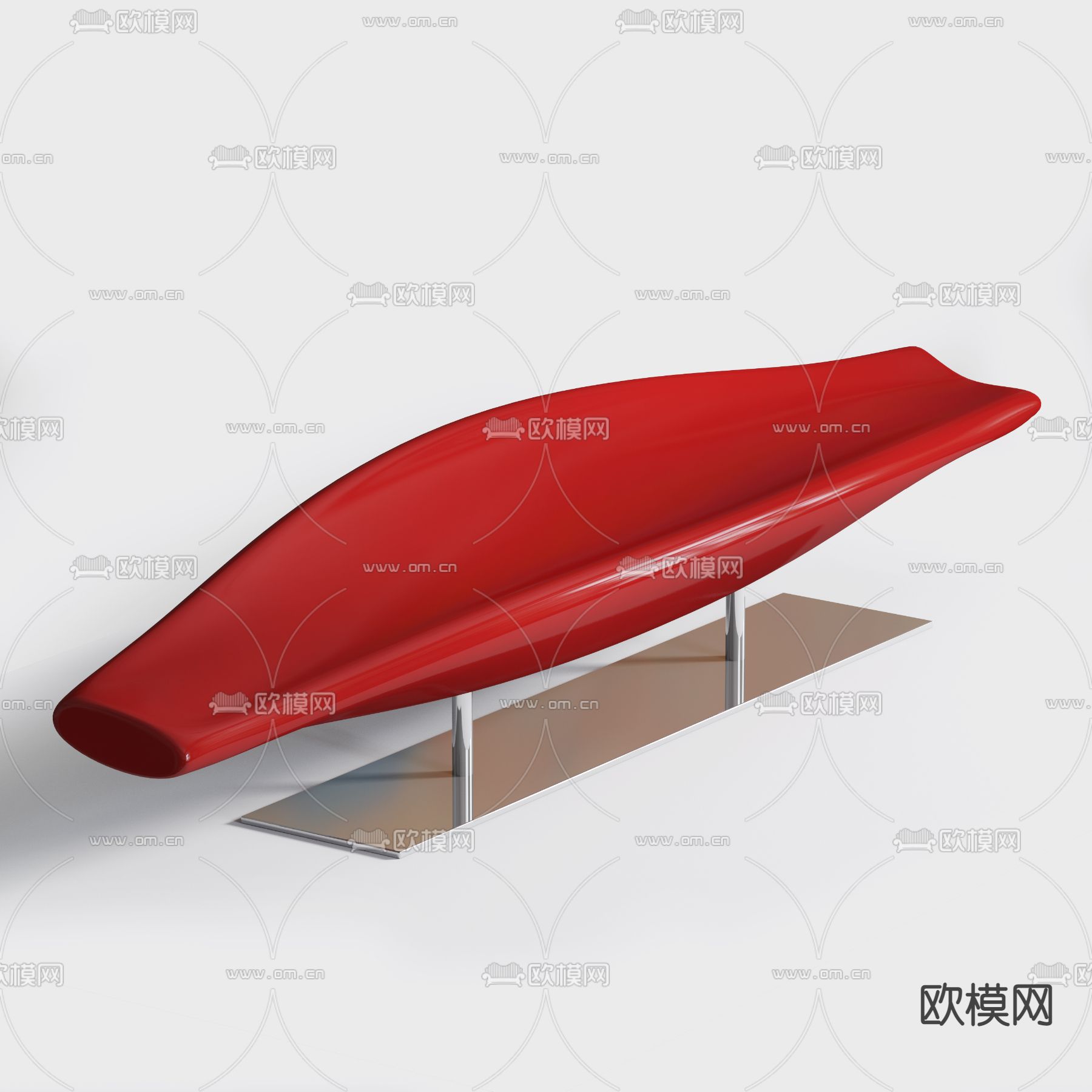 现代异形公共长椅3d模型