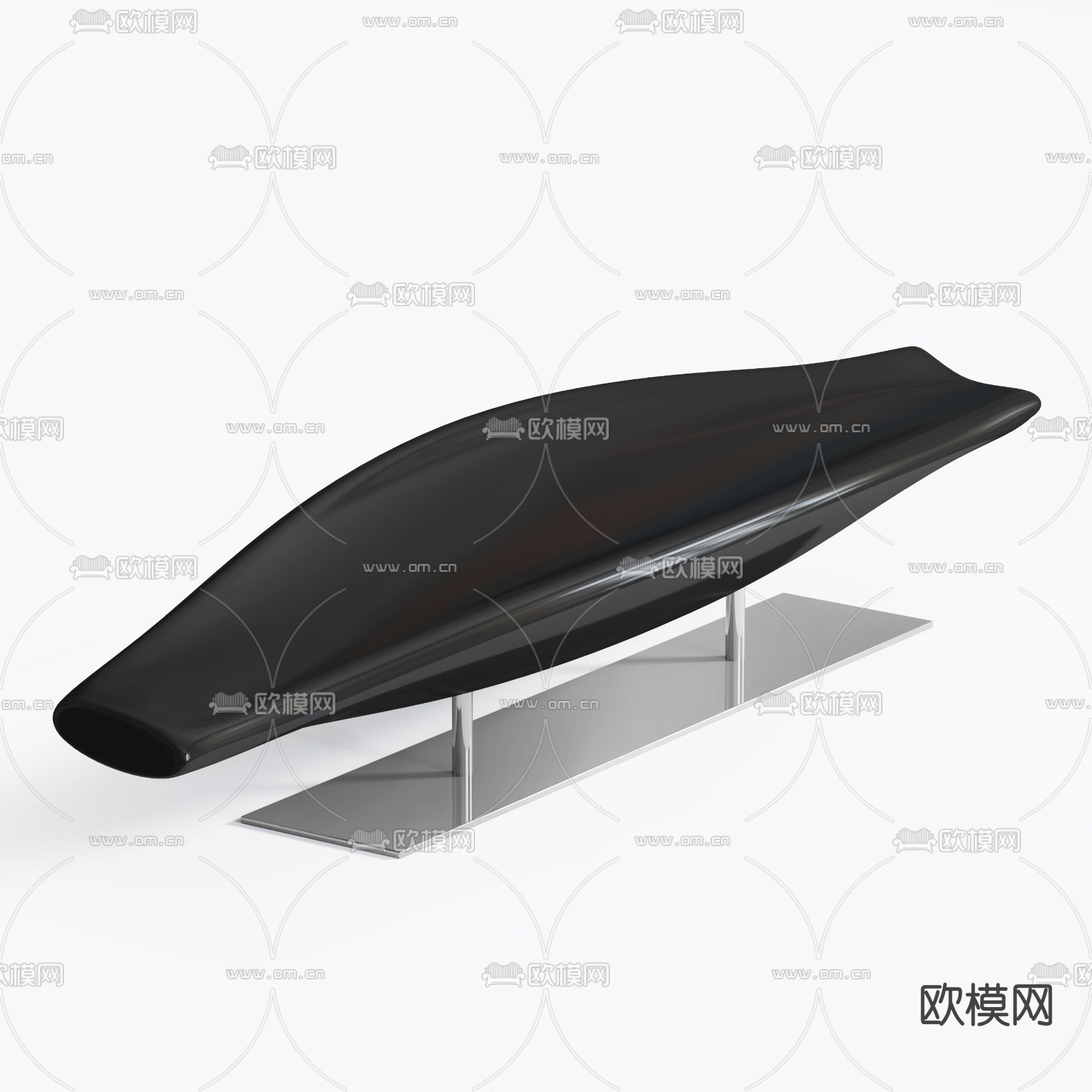 现代异形公共长椅3d模型