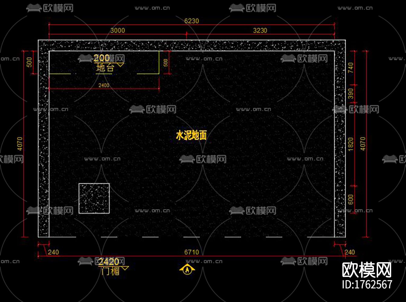 奶茶店cad施工图下载（渲染图4）