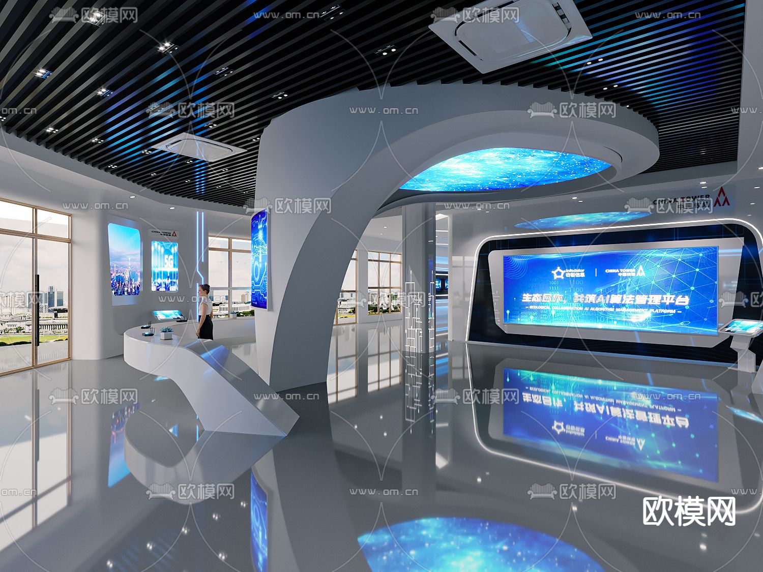 现代铁塔科技展厅3d模型