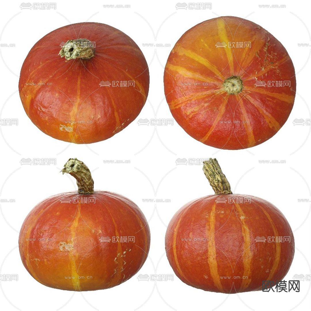 现代蔬菜南瓜3d模型下载（渲染图2）