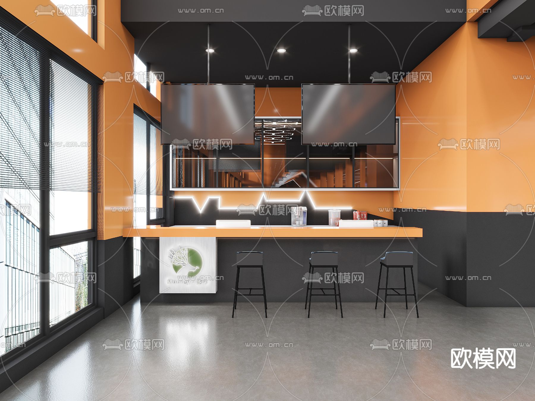 现代健身房3d模型下载（渲染图3）