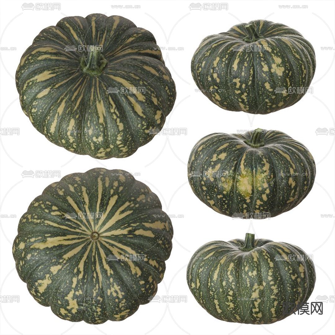 现代蔬菜南瓜3d模型下载（渲染图5）
