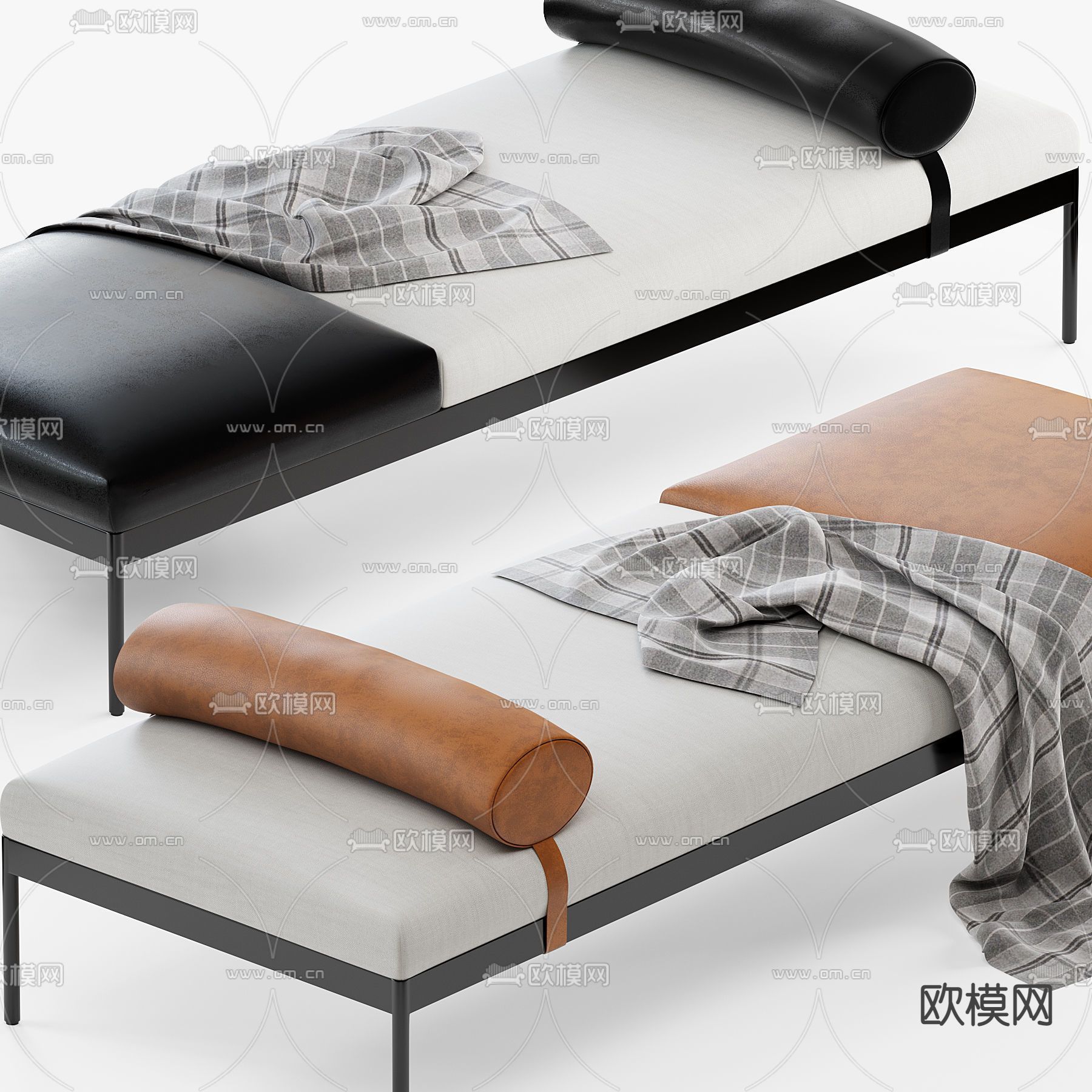 现代绒布脚踏3d模型