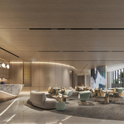  现代售楼处su模型 