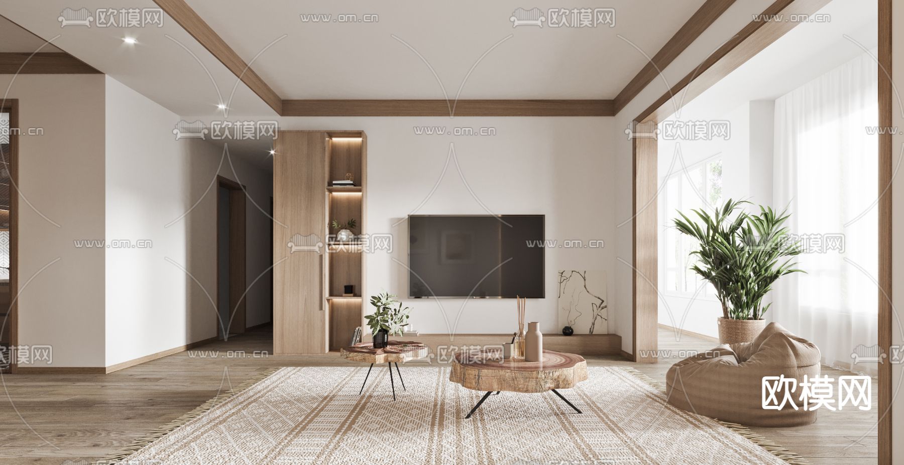 北欧客餐厅3d模型下载（渲染图3）