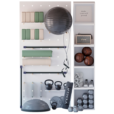 瑜伽健身设备3d模型