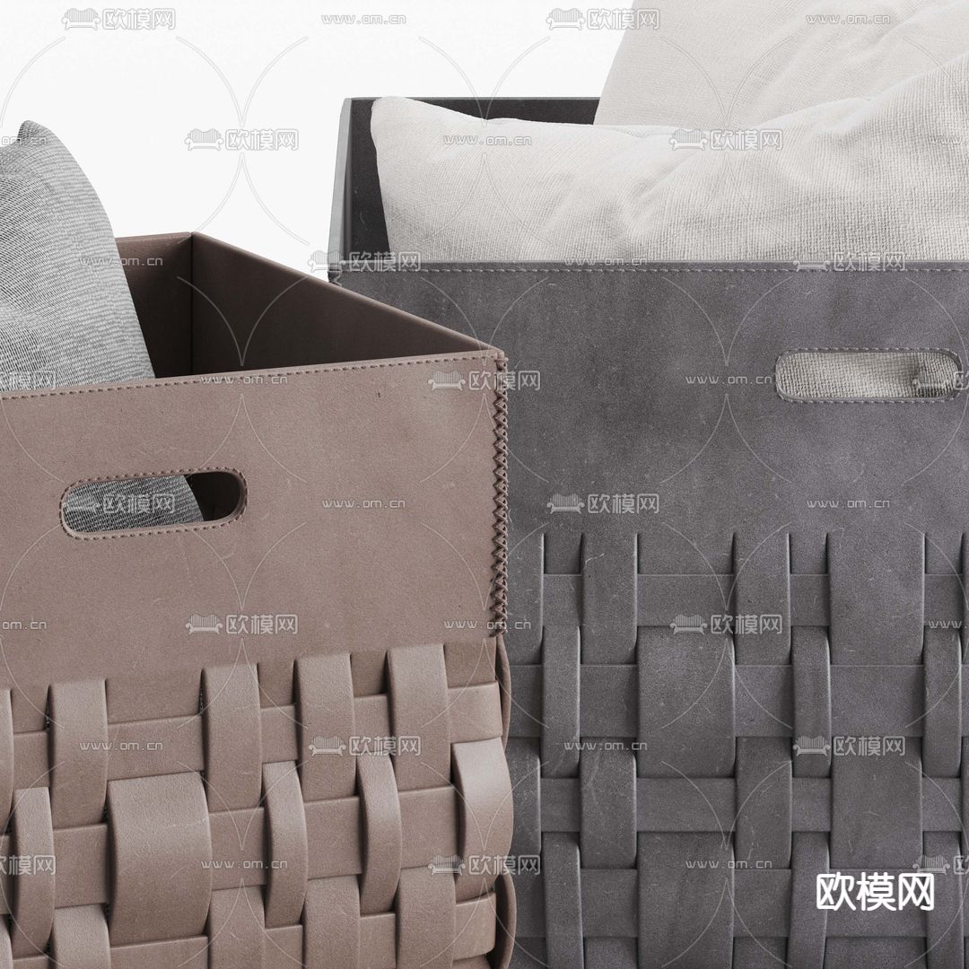 现代编织收纳盒3d模型下载（渲染图3）