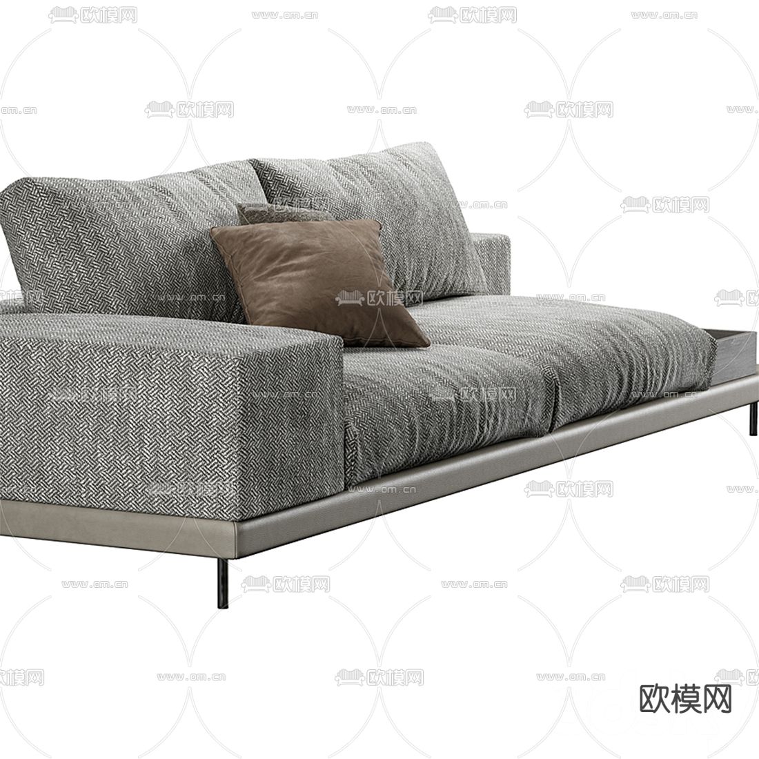 现代布艺双人沙发3d模型