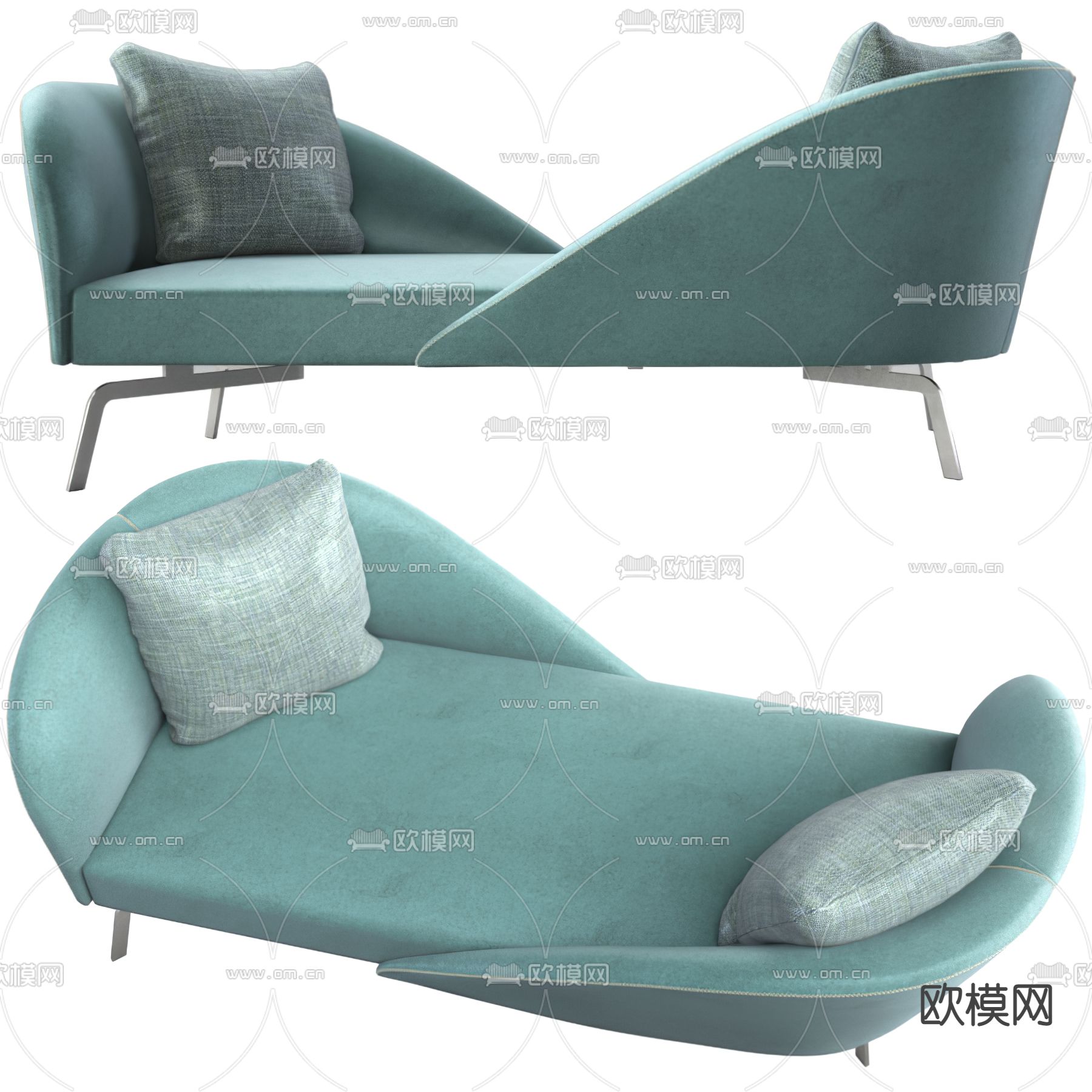 现代贵妃椅3d模型