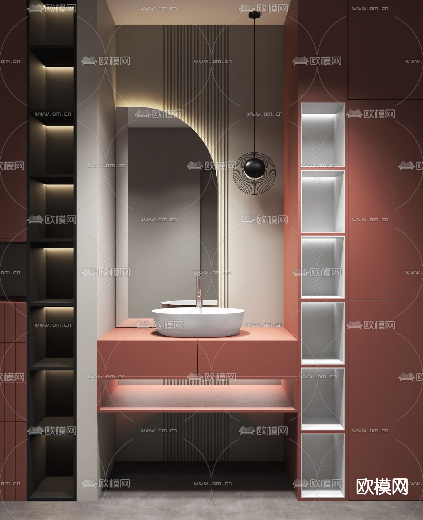 现代洗手台3d模型