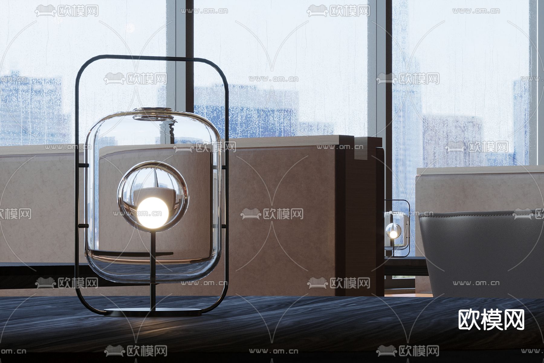 新中式主题餐厅3d模型