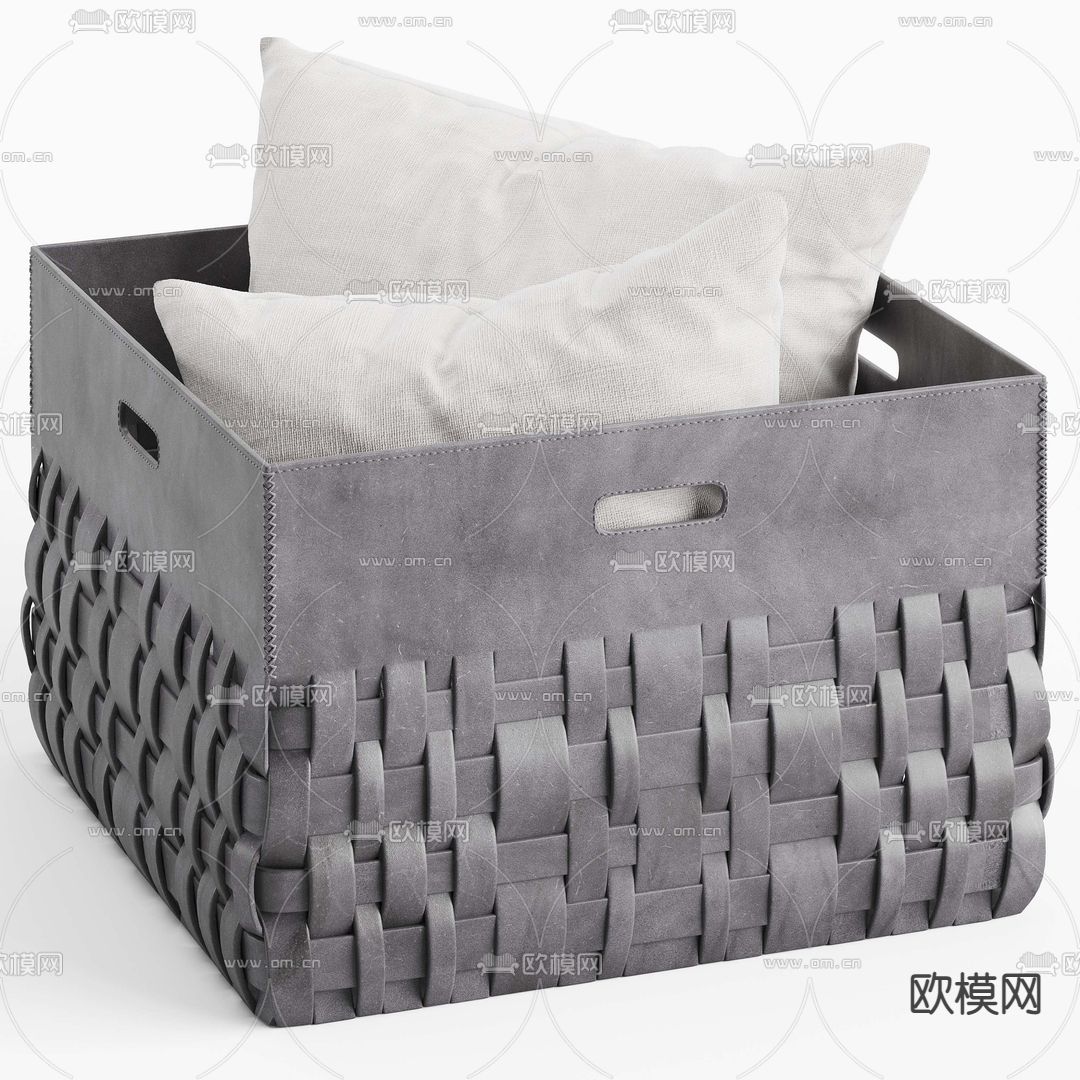 现代编织收纳盒3d模型下载（渲染图4）