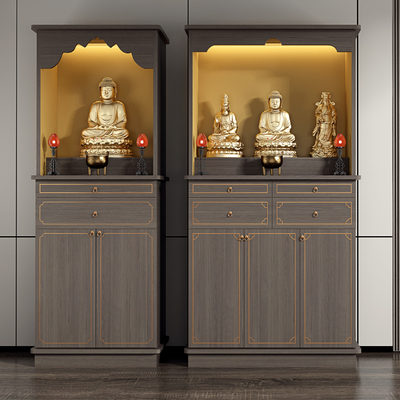  新中式佛龛su模型 
