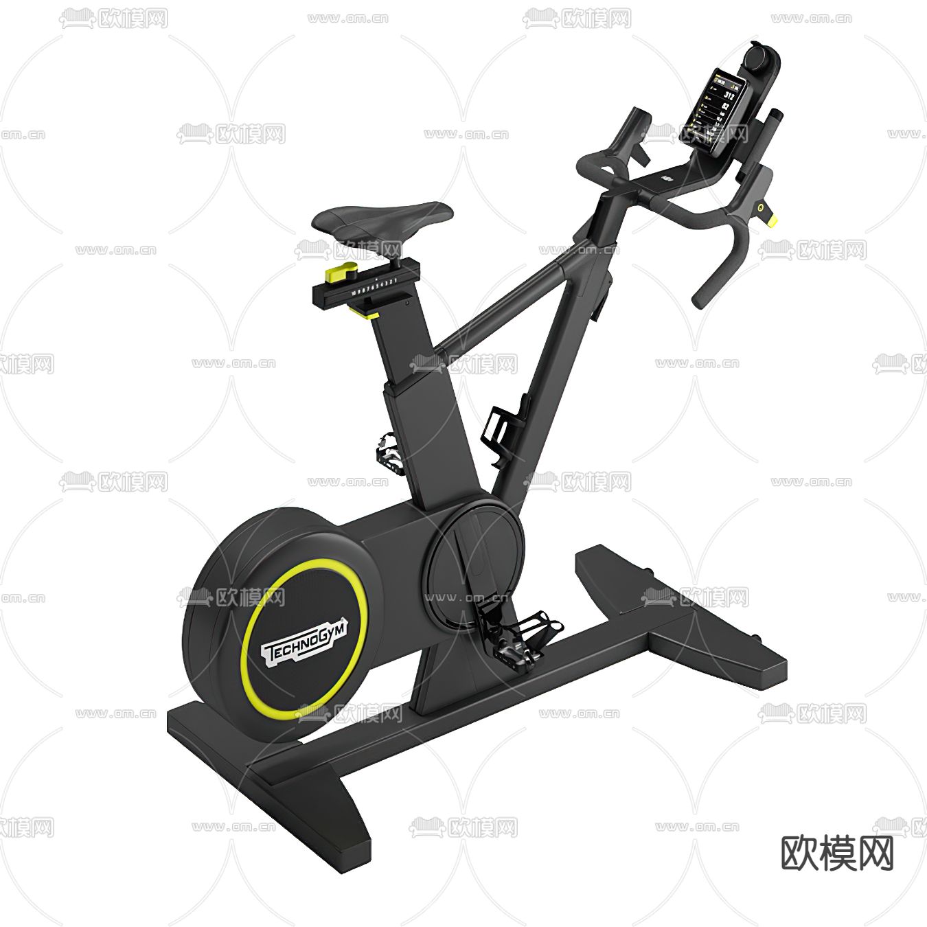 现代健身动感单车3d模型