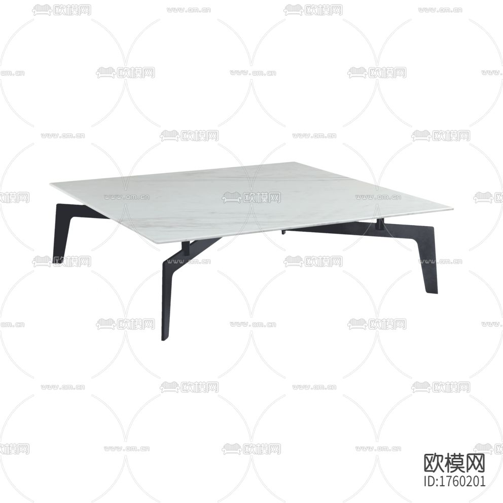 现代简约不锈钢大理石方形茶几下载