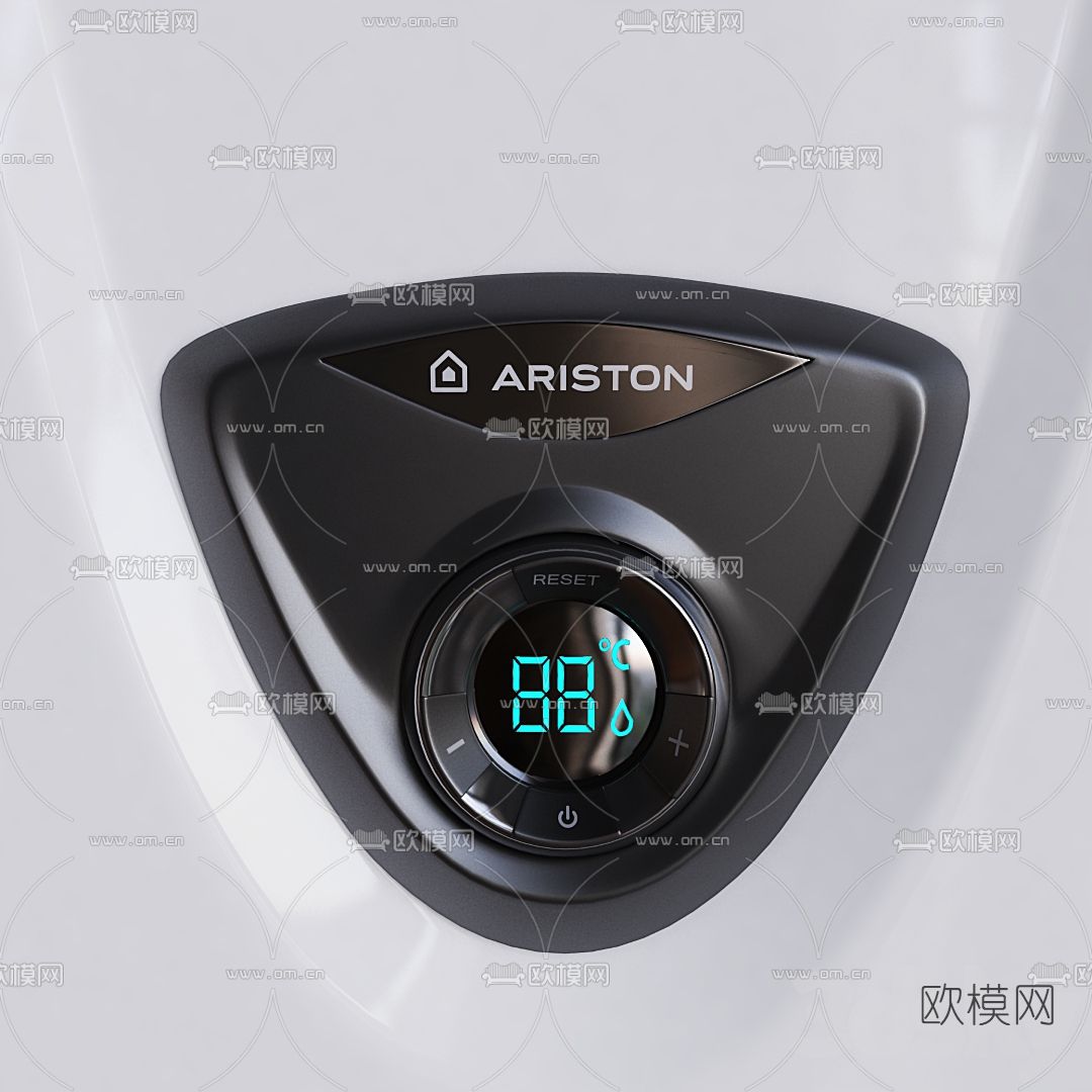 现代燃气热水器3d模型