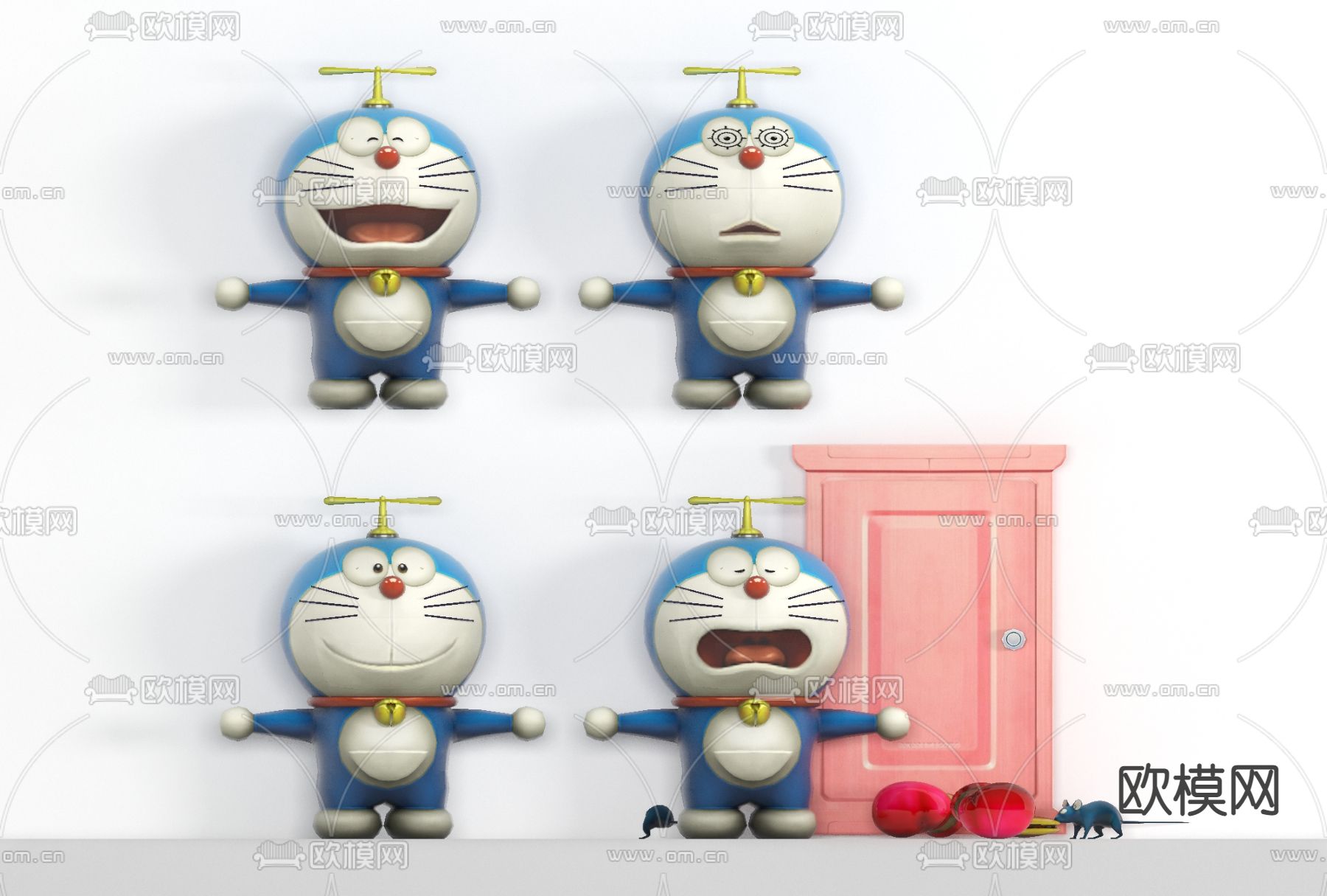 现代哆啦A梦玩具免费3d模型