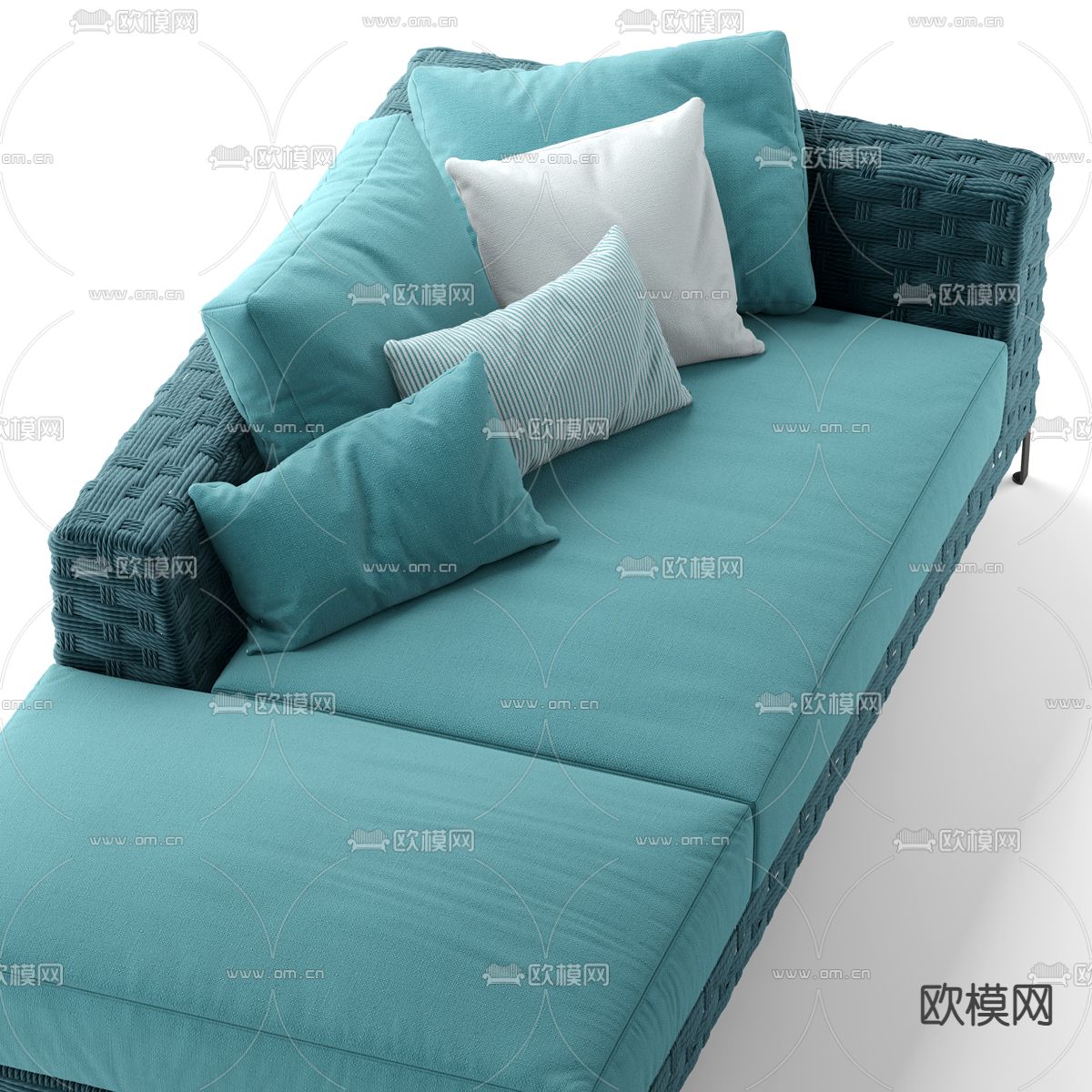 现代布艺贵妃椅3d模型
