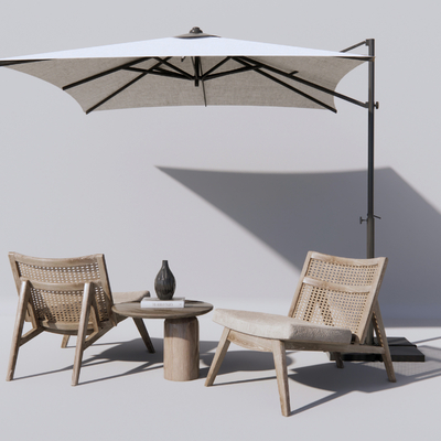  侘寂户外休闲椅su模型 