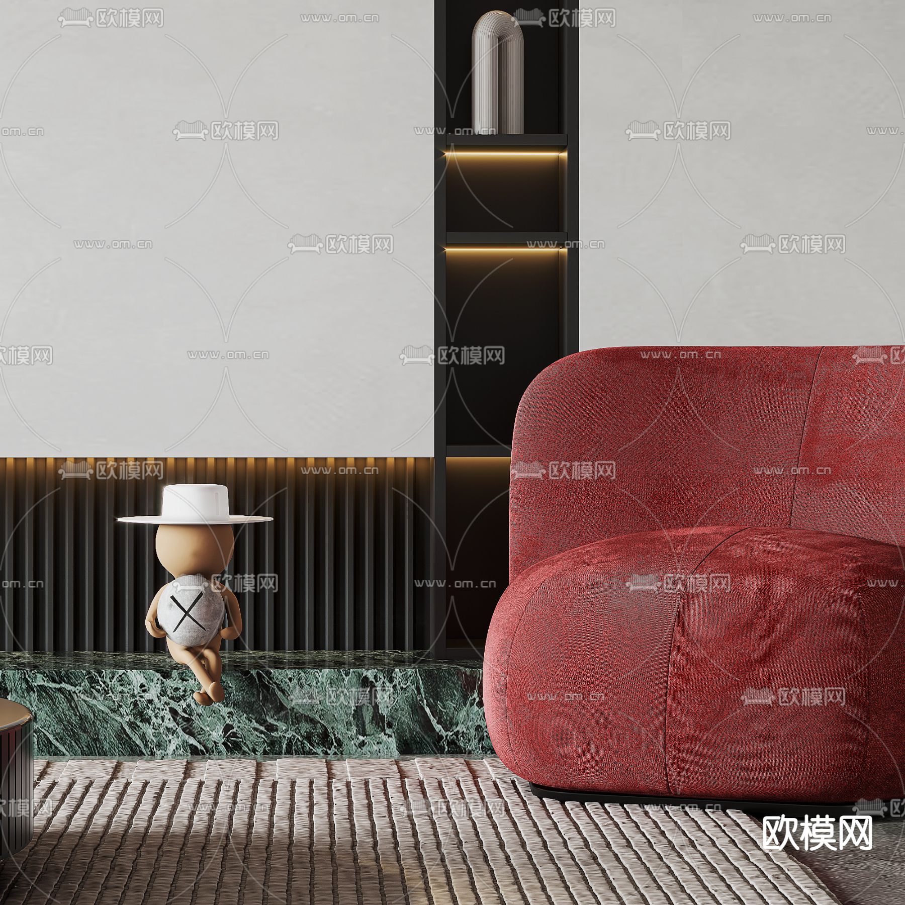 现代客餐厅3d模型