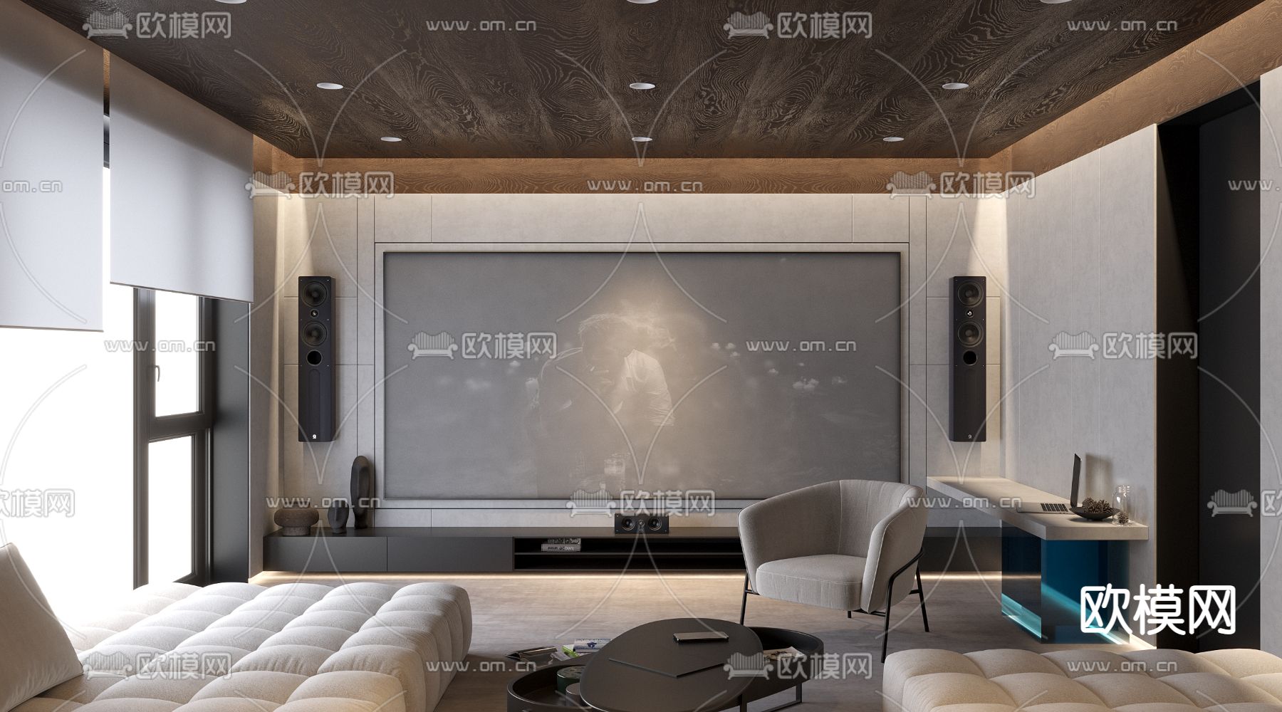 现代家居影音室3d模型
