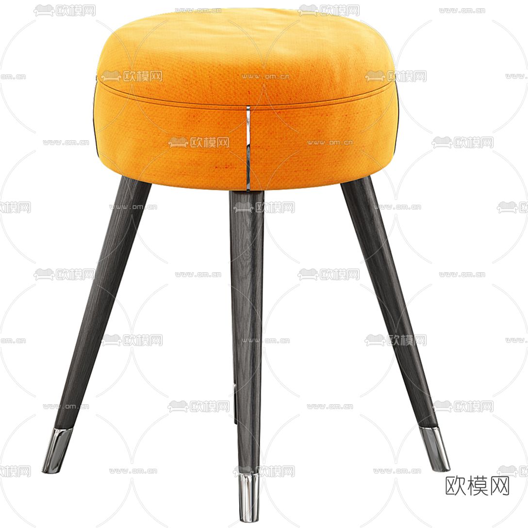 现代布艺凳子3d模型