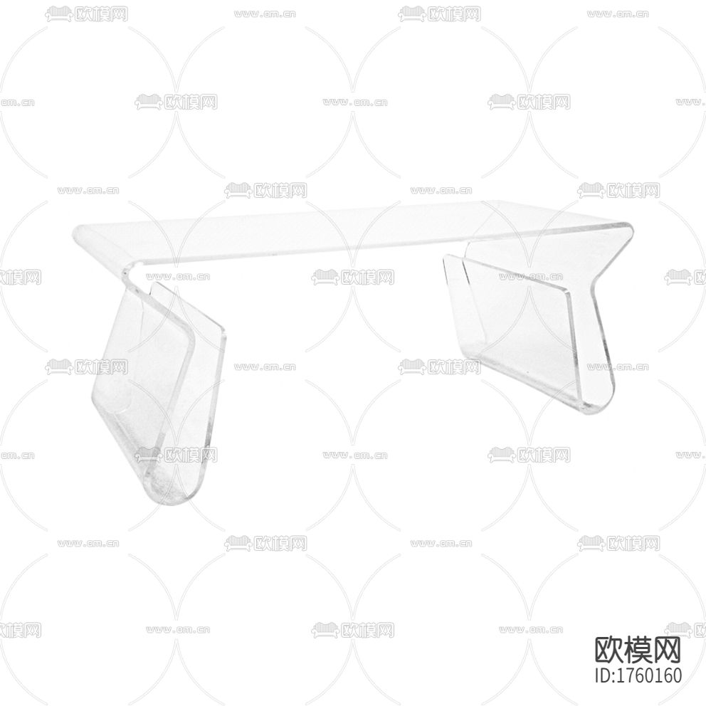 现代极简玻璃异形茶几下载