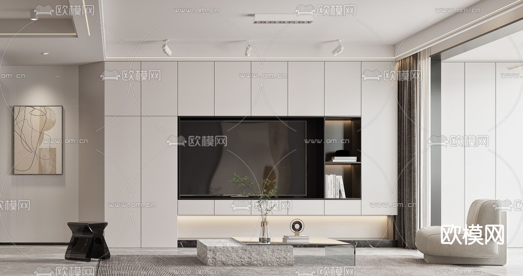 现代客餐厅3d模型