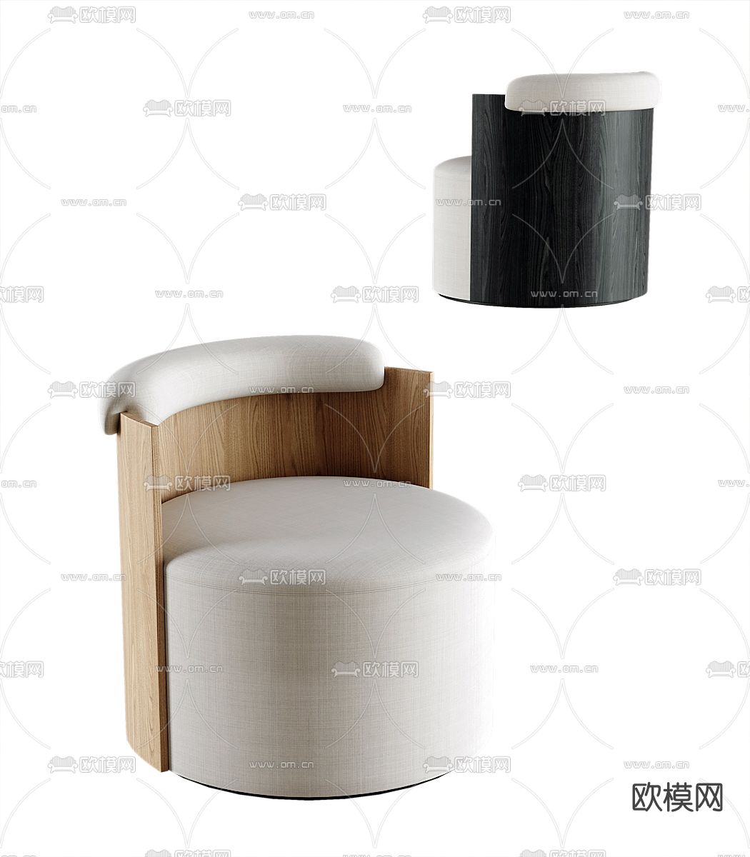 现代布艺凳子3d模型