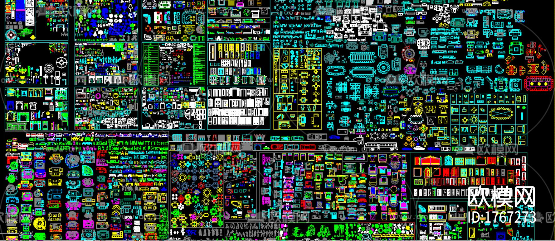 家具cad图库下载（渲染图1）