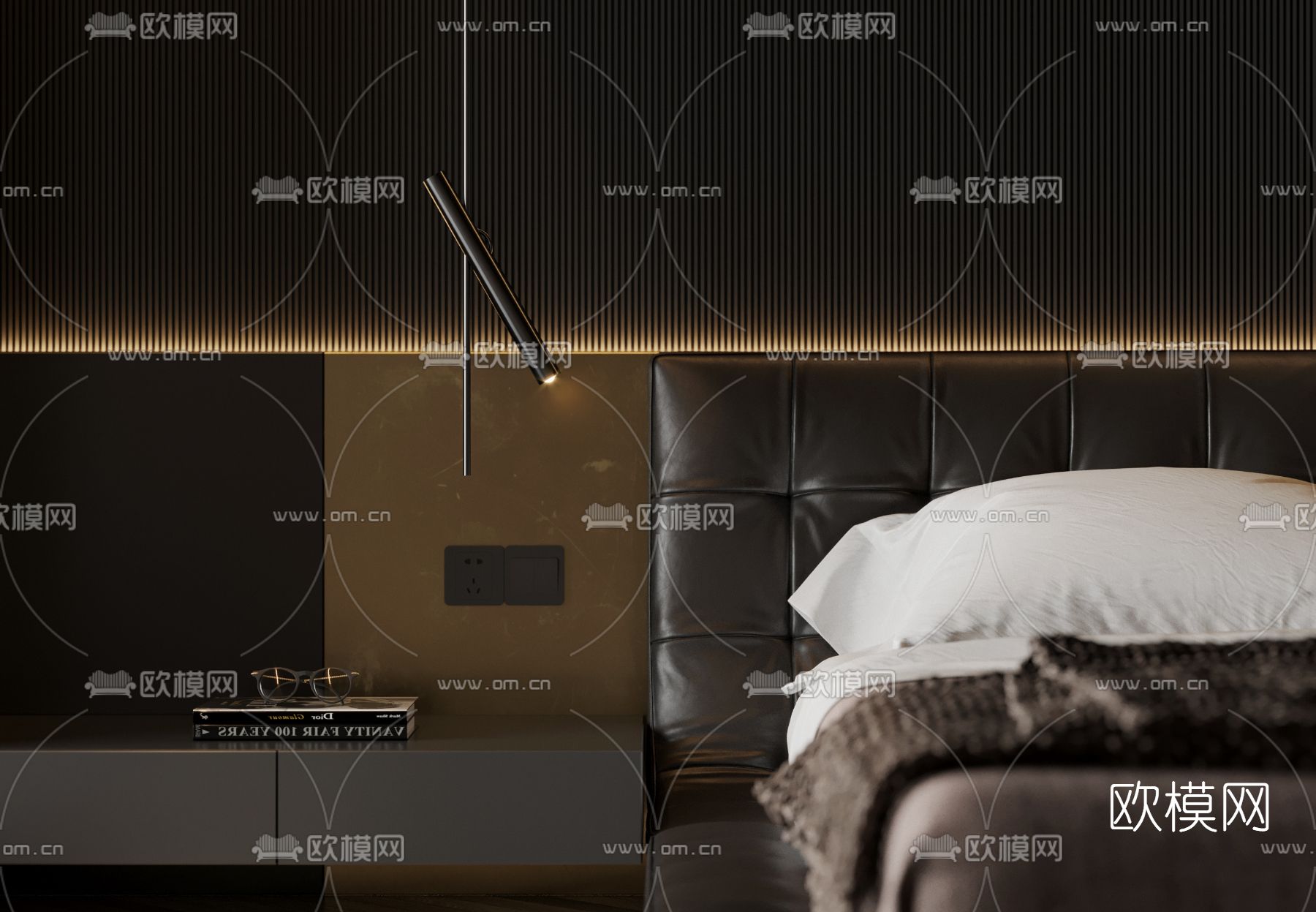 暗黑风卧室3d模型