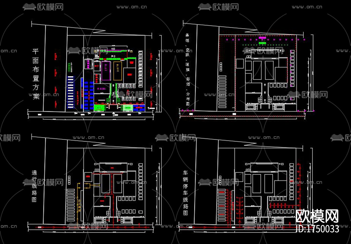 庆典平面cad施工图下载（渲染图2）
