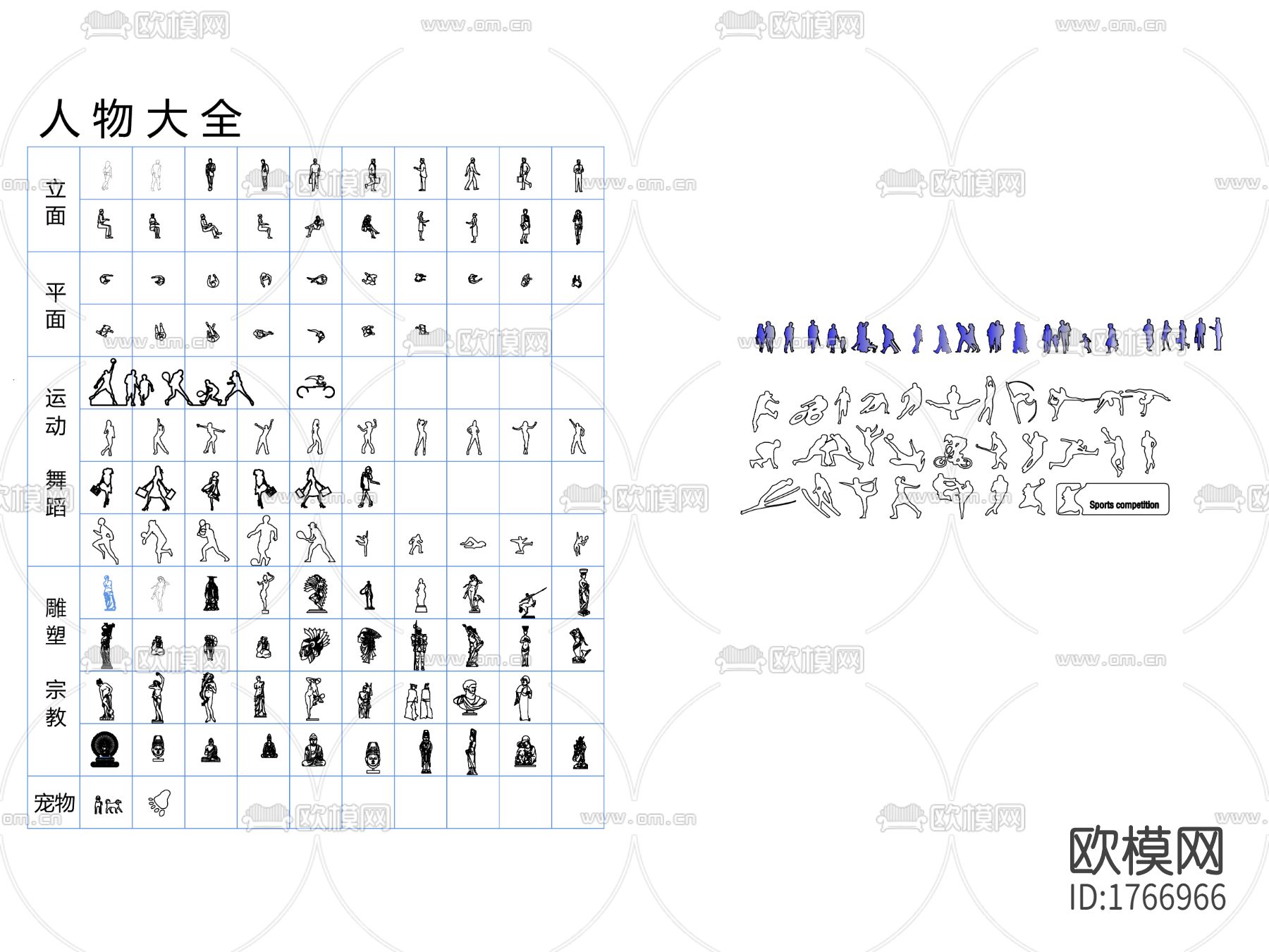 人物大全cad图库下载