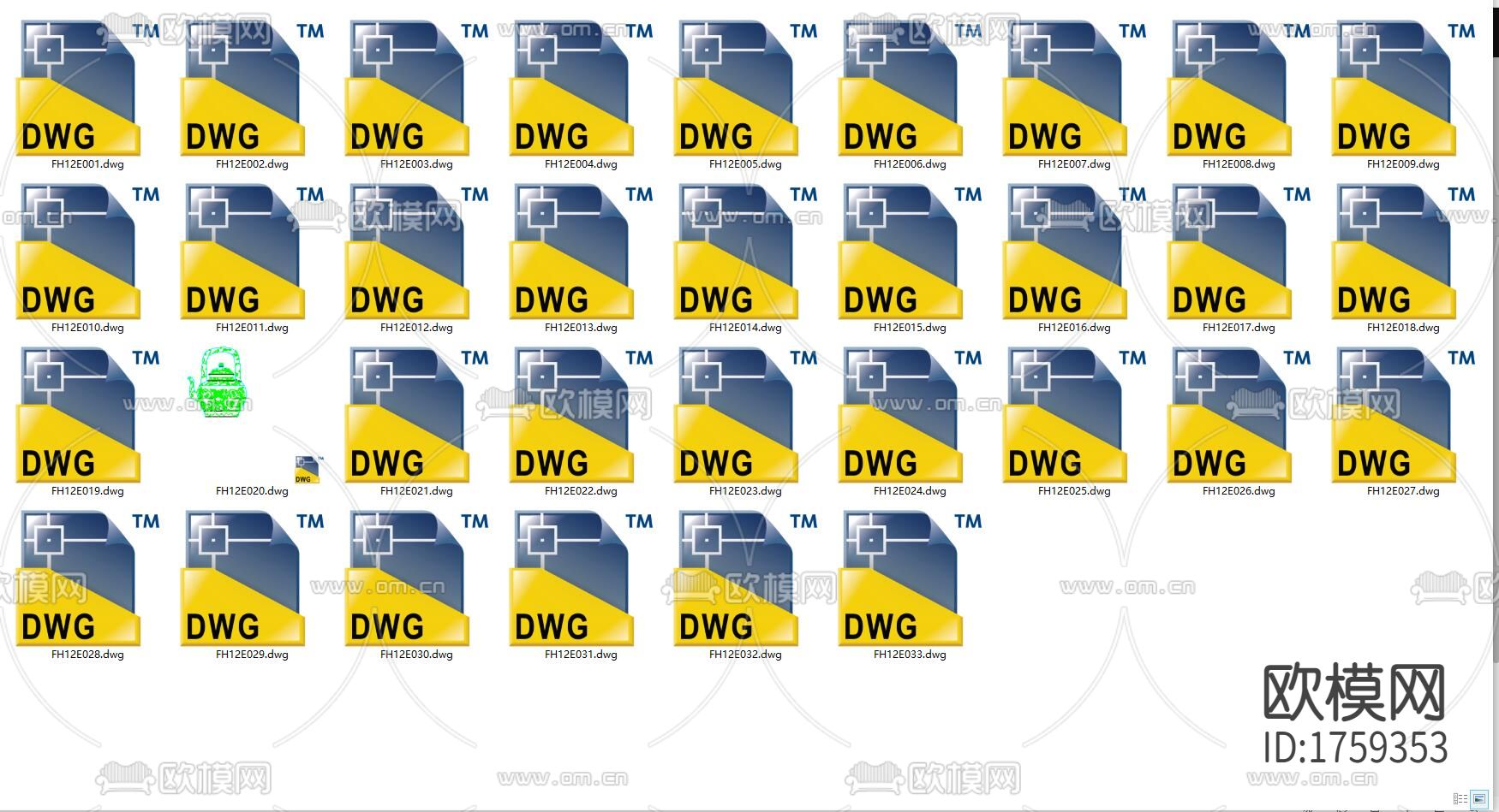 装饰品cad图库下载（渲染图4）