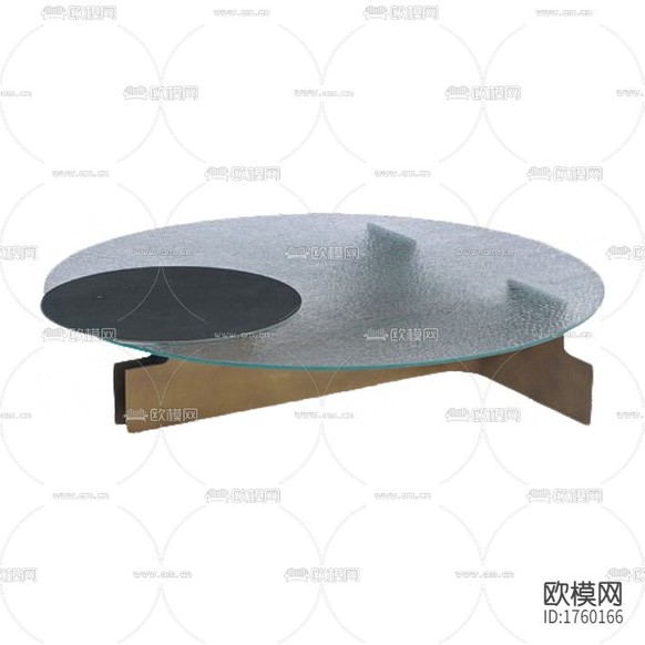 现代轻奢不锈钢磨砂玻璃圆形茶几下载