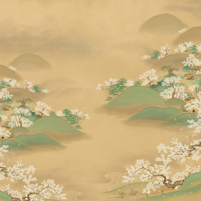  新中式水墨壁画 