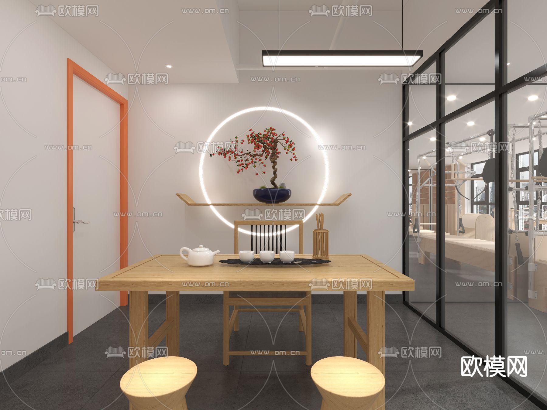 现代健身房3d模型