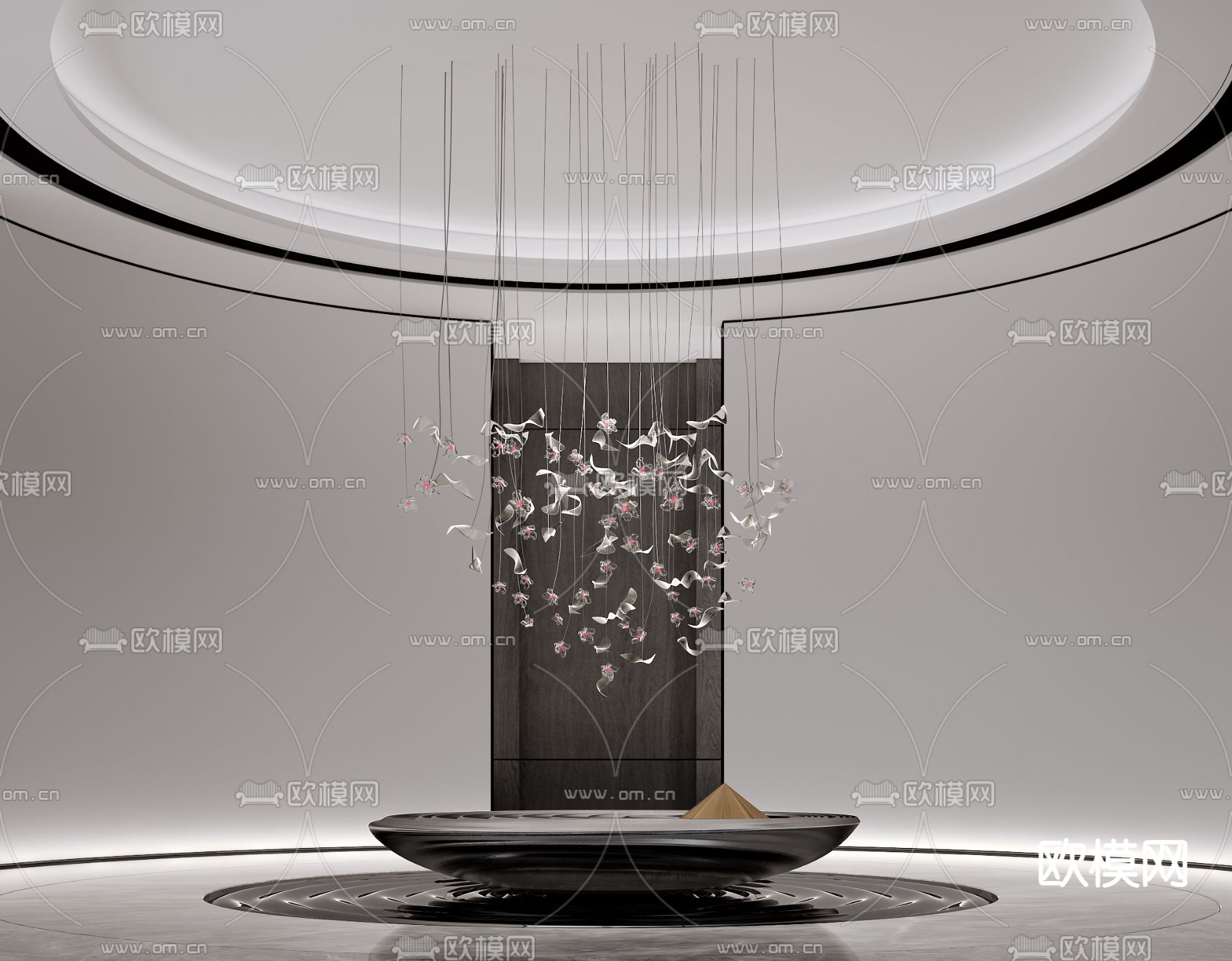 现代抽象金属雕塑3d模型