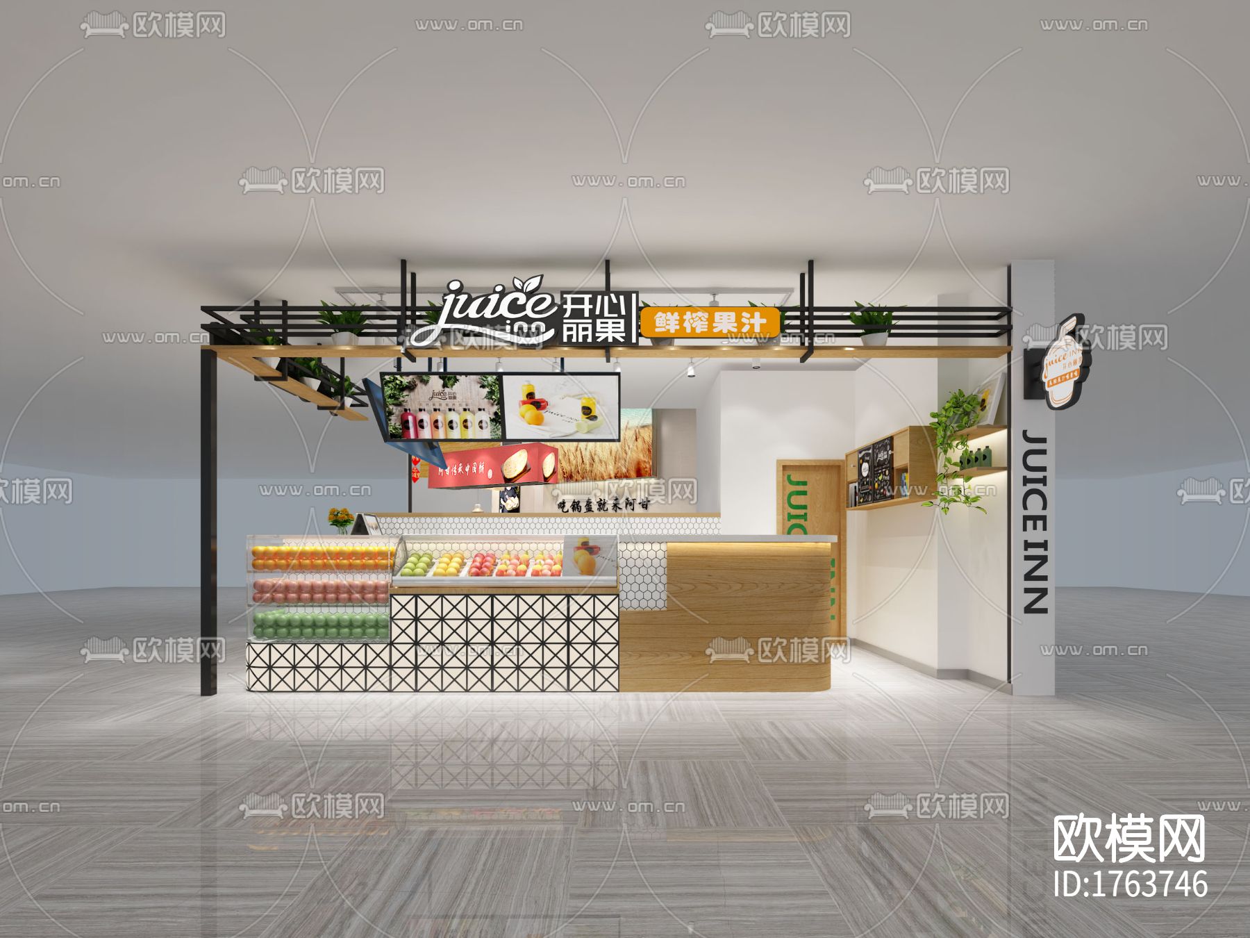 商业零售cad施工图下载（渲染图5）